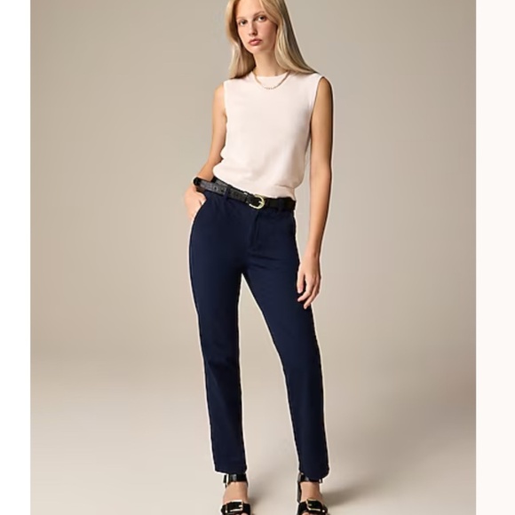 NWT J. Crew Petite Kate straight-leg pant in chino Natural SZ 0 P - Picture 2 of 5